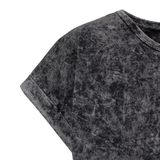 Ladies´ Acid Washed Extended Shoulder Tee - Black