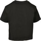 Girls Cropped Jersey Tee - Black