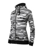 Camo Zipper - Mikina dámska - camouflage gray