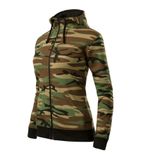 Camo Zipper - Mikina dámska - camouflage brown