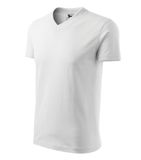 V-neck - Tričko unisex - biela