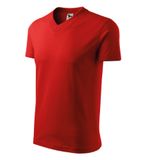 V-neck - Tričko unisex - červená