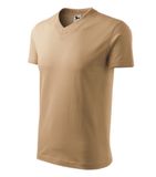 V-neck - Tričko unisex - piesková