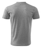 V-neck - Tričko unisex - tmavosivý melír