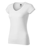 Fit V-neck - Tričko dámske - biela