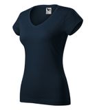 Fit V-neck - Tričko dámske - tmavomodrá