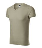 Slim Fit V-neck - Tričko pánske - svetlá khaki