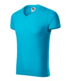 Slim Fit V-neck - Tričko pánske - tyrkysová