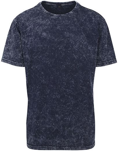 Acid Washed Tee - Indigo White