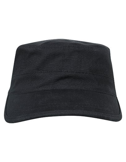 Adjustable Top Gun Ripstop Cap - Black