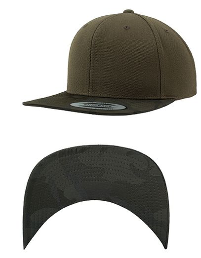 Camo Visor Snapback - Olive