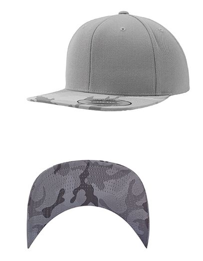 Camo Visor Snapback - Silver