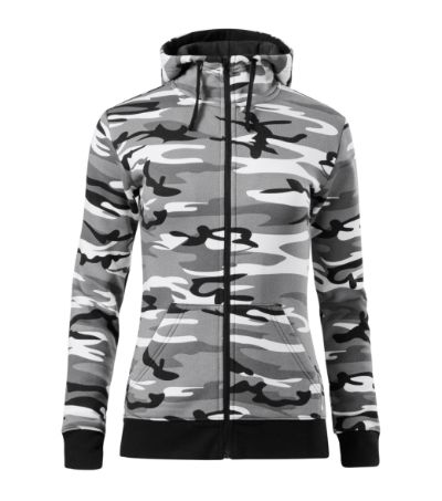 Camo Zipper - Mikina dámska - camouflage gray