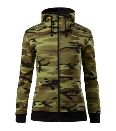 Camo Zipper - Mikina dámska - camouflage green