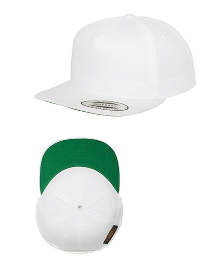 Classic 5 Panel Snapback - White