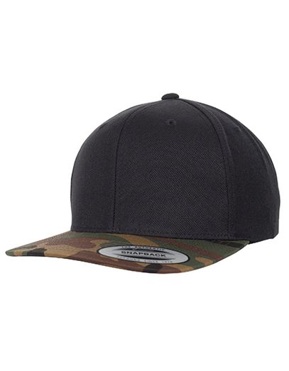 Classic Snapback 2 - Tone Camo Cap - Black