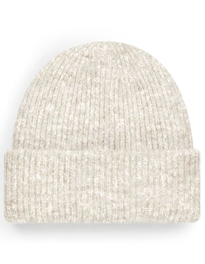 Cosy Ribbed Beanie - Almond Marl