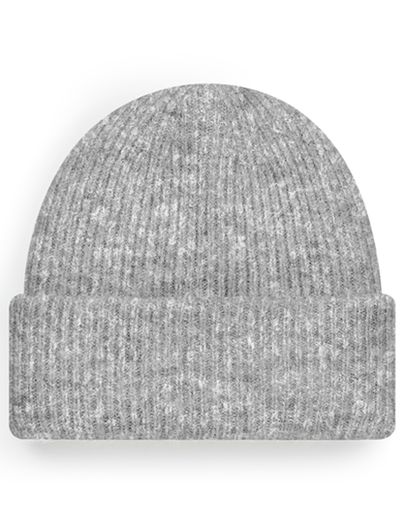 Cosy Ribbed Beanie - Grey Marl