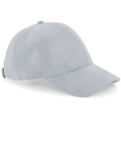 Faux Suede 6 Panel Cap - Light Grey