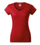 Fit V-neck - Tričko dámske - červená