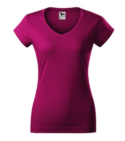 Fit V-neck - Tričko dámske - fuchsia red