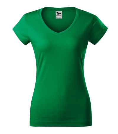 Fit V-neck - Tričko dámske - trávová zelená