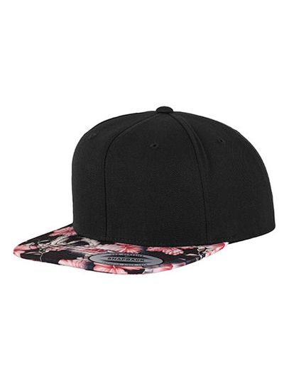 Floral Snapback - Black