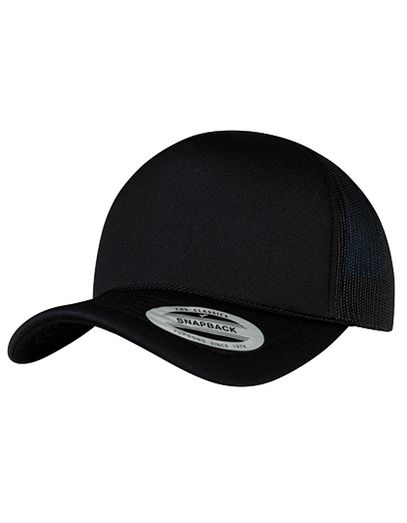 Foam Trucker Cap Curved Visor - Black