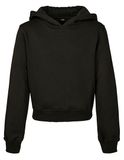 Girls Cropped Sweat Hoody - Black