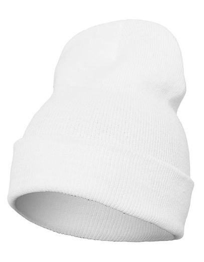 Heavyweight Long Beanie - White