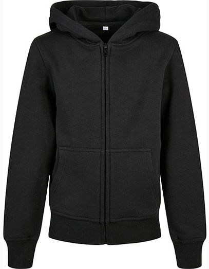 Kids´ Organic Basic Zip Hoody - Black