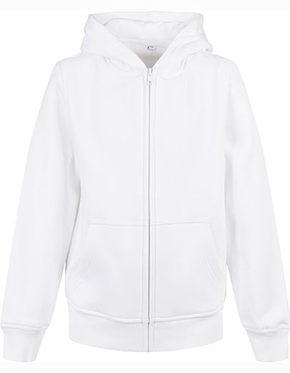 Kids´ Organic Basic Zip Hoody - White