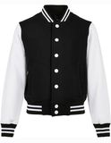 Kids´ Organic Sweat College Jacket - Black