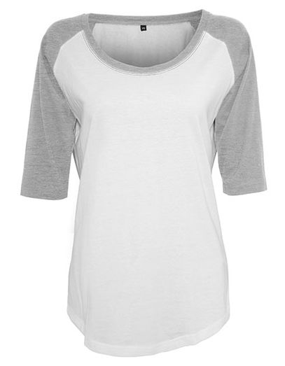 Ladies´ 3/4 Contrast Raglan Tee - White