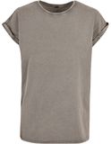 Ladies´ Acid Washed Extended Shoulder Tee - Asphalt