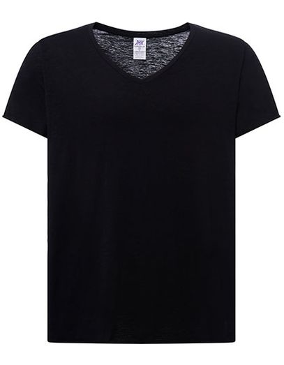 Ladies´ Curves Slub T-Shirt - Black