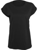 Ladies´ Extended Shoulder Tee - Black