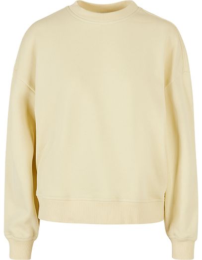 Ladies Oversized Crewneck Sweatshirt - Soft Yellow