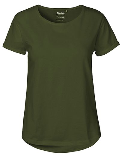 Ladies´ Roll Up Sleeve T-Shirt - Military