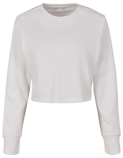 Ladies´ Terry Cropped Crew - White