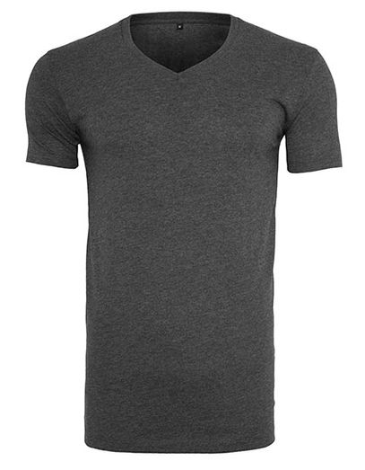 Light T-Shirt V-Neck - Charcoal (Heather)