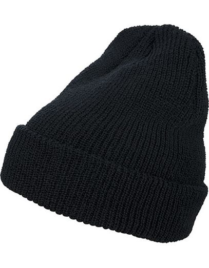 Long Knit Beanie - Black