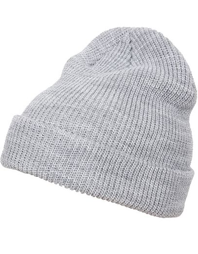 Long Knit Beanie - Heather Grey