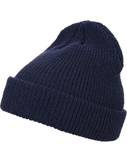 Long Knit Beanie - Navy