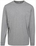 Long Sleeve Tee With Cuffrib - Heather Grey