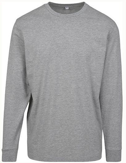 Long Sleeve Tee With Cuffrib - Heather Grey