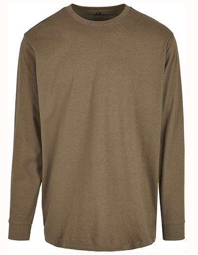 Long Sleeve Tee With Cuffrib - Olive