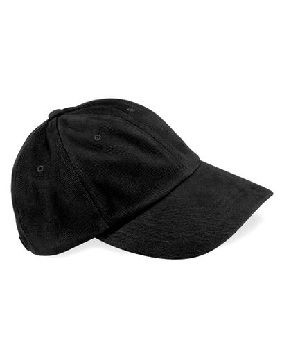 Low Profile Heavy Brushed Cotton Cap - Black