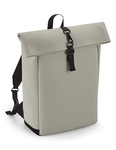 Matte PU Roll-Top Backpack - Clay