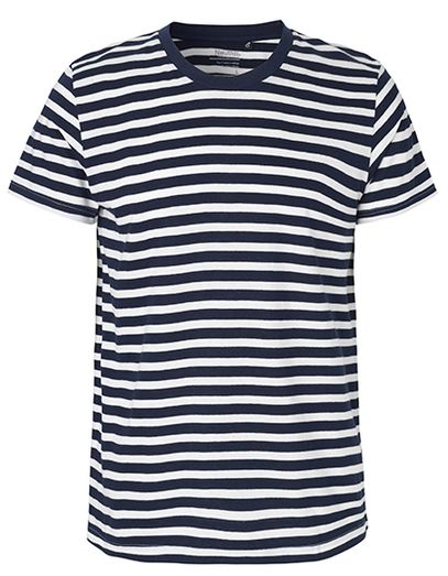 Men´s Fit T-Shirt - White - Navy (Striped)